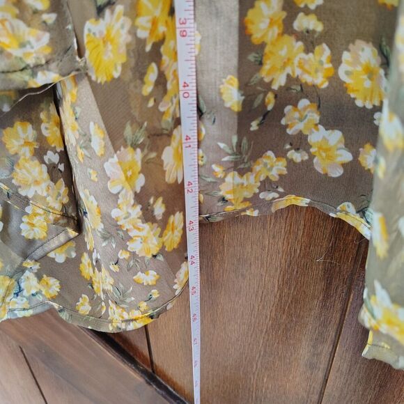Anthropologie Andersen & Lauth Free One Size Floral Duster Boho Peasant Cottage - Picture 5 of 9